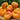Basket of orange-red flat nectarines outdoors